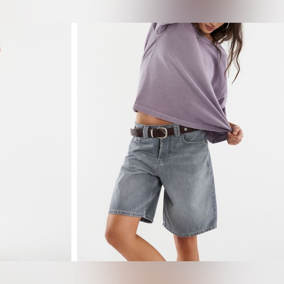 NWT Free People We The Free Perfect Oversized Tee - plum ash purple - small - Picture 5 of 9